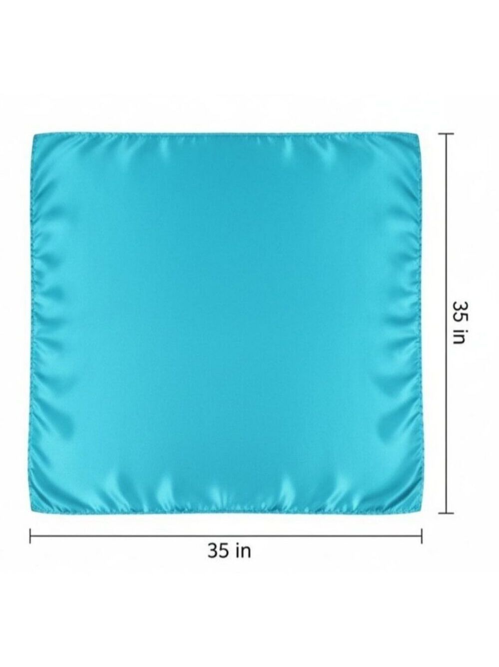 Turquoise Blue Wild Rag Scarf 35x35 Satin Western Cowgirl Cowboy Bandana - Picture 5 of 13